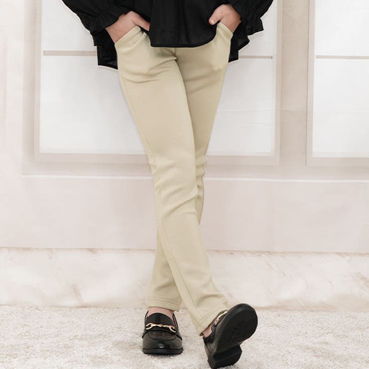 Nサンドベージュ | ストレッチパンツ ポケット 10分丈 | 子供服Bee