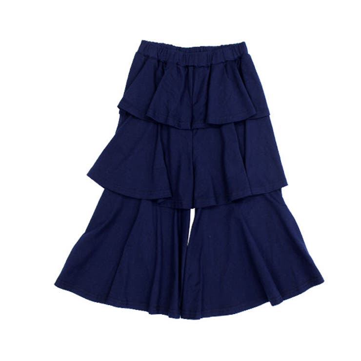 ネイビー | 3段ティアードガウチョ cle 子供服 キッズ 女の子 春 夏 韓国子供服 | 子供服Bee