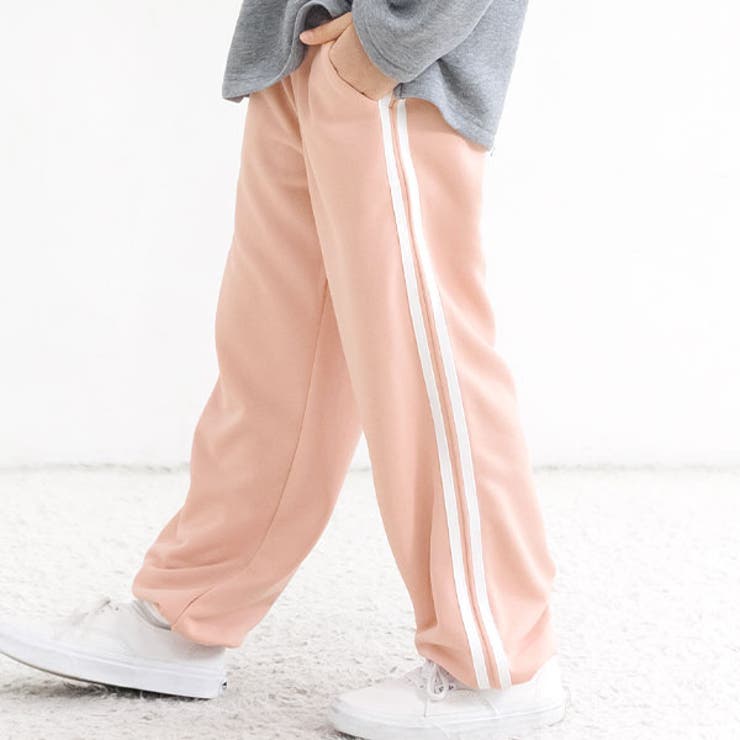 ピンク | ラインパンツ ポケット ロング丈 | 子供服Bee