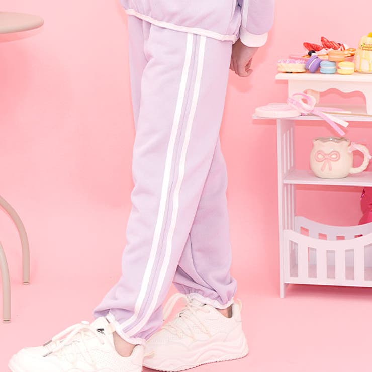 ライラック | ラインパンツ ポケット ロング丈 | 子供服Bee