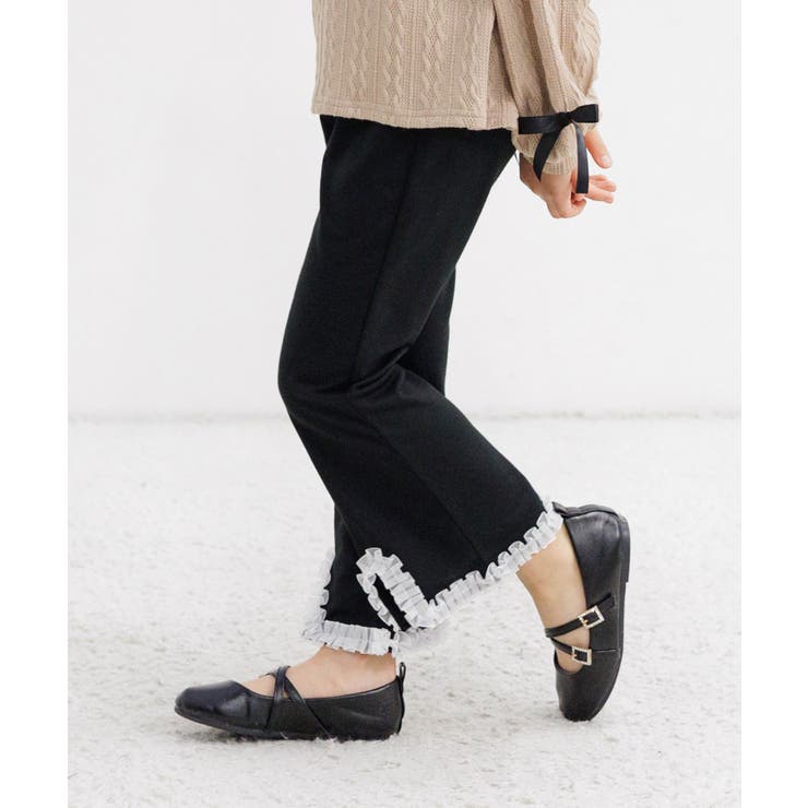 ブラック | フレアパンツ 子供服 キッズ 女の子 春 秋 韓国子供服 | 子供服Bee