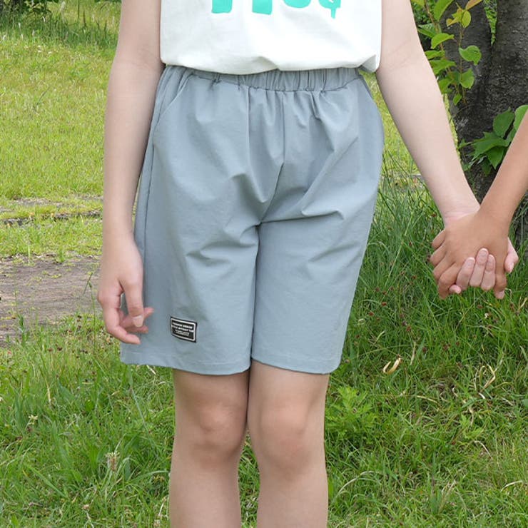 くすみブルー | ショートパンツ ポケット ナイロン | 子供服Bee