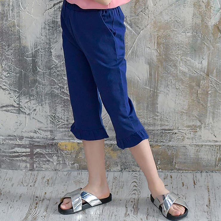 韓国子供服bee パンツ 女の子 サブリナパンツ 激安通販販売 クロップドパンツ