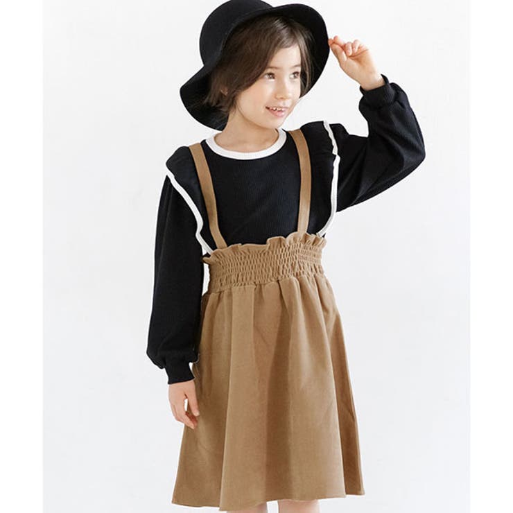 女の子服 ワンピース、シャツ、サスペンダー付きスカート - スカート