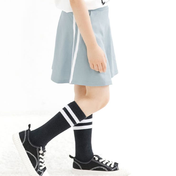 ダスティブルー | インナーパンツ付きスカート ポケット ライン | 子供服Bee
