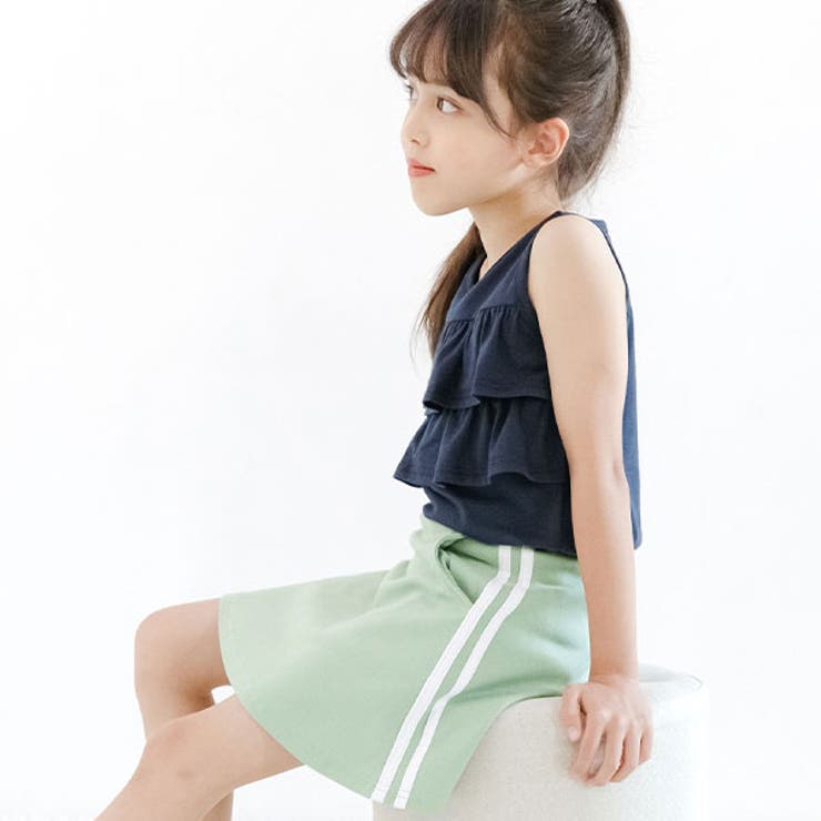 ミント | インナーパンツ付きスカート ポケット ライン | 子供服Bee