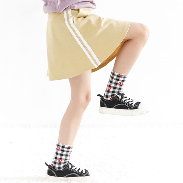 ベージュ | インナーパンツ付きスカート ポケット ライン | 子供服Bee