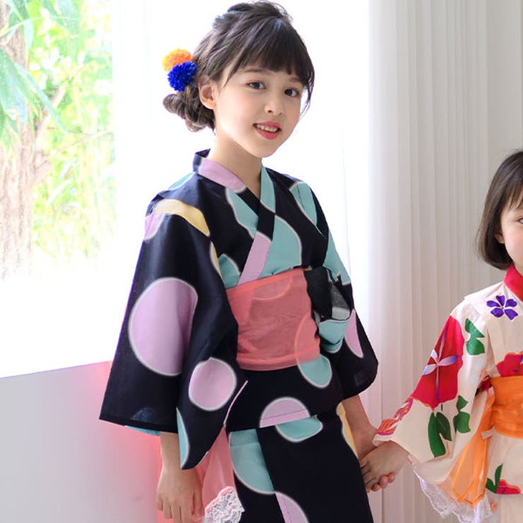 セパレート×水玉 | 浴衣3点セット 綿100％ 簡単 | 子供服Bee