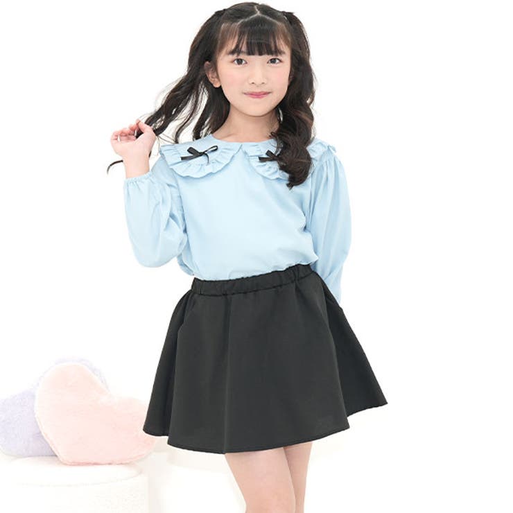 TOPSライトブルー | セットアップ ブラウス スカート | 子供服Bee