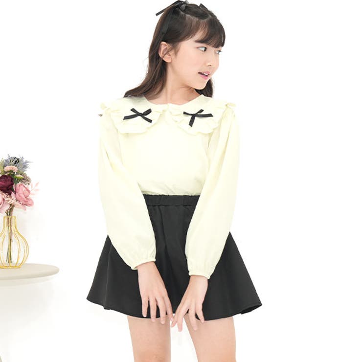 TOPSアイボリー | セットアップ ブラウス スカート | 子供服Bee