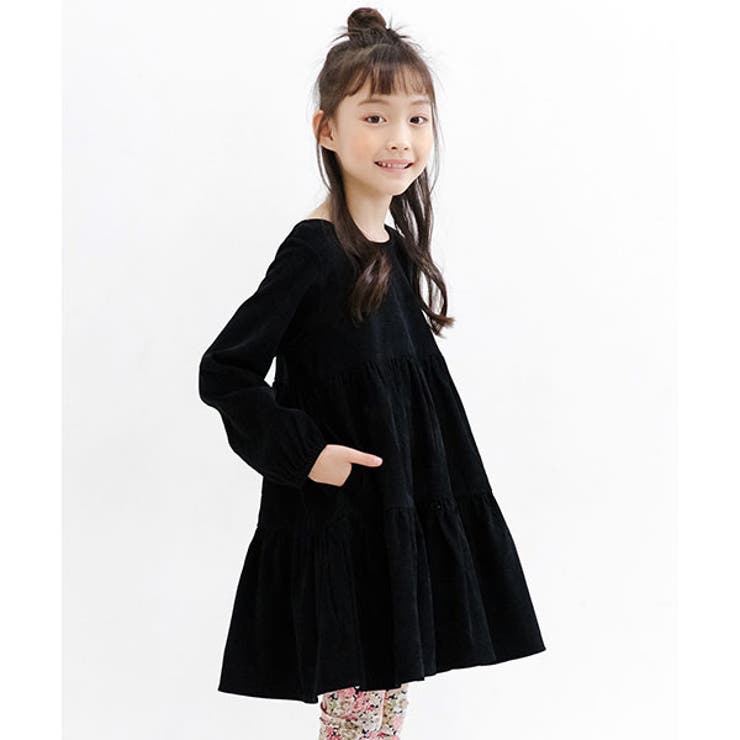 コーデュロイ風長袖ワンピース 子供服 キッズ 女の子 秋 冬 品番 Beek 子供服bee コドモフク ビー のキッズファッション通販 Shoplist ショップリスト