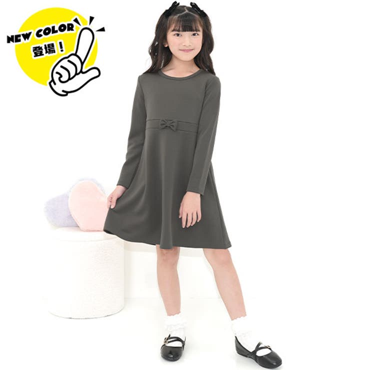 ウエストリボン×チャコール | フォーマルワンピース セレモニー 入園 | 子供服Bee