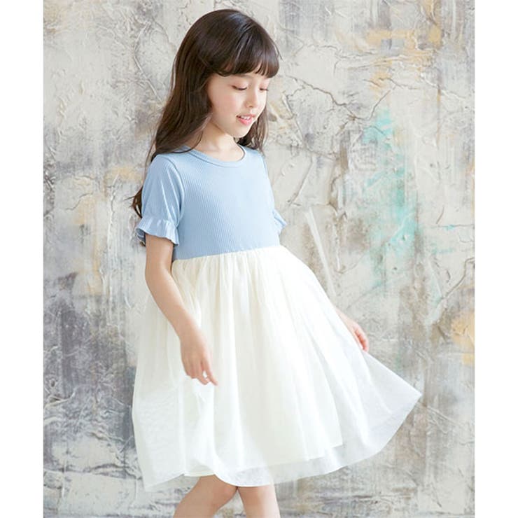 チュール切替ワンピース 子供服 キッズ 女の子 春 夏 秋 ガールズ 無地 品番 Beek 子供服bee コドモフク ビー のキッズファッション通販 Shoplist ショップリスト