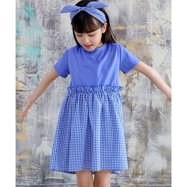 ドッキング半袖ワンピース 子供服 キッズ 女の子 春 夏 韓国子供服[品番：BEEK0002286]｜子供服Bee（コドモフク ビー）のキッズ ファッション通販｜SHOPLIST（ショップリスト）