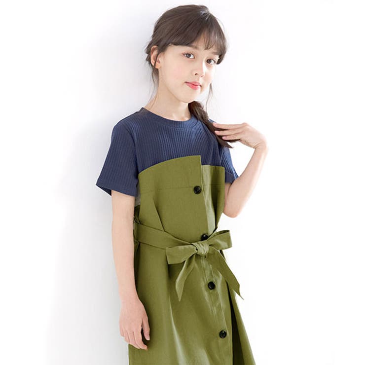 21年春新作 韓国子供服 子供服 Bee アシンメトリーワンピース 女の子 品番 Beek 子供服bee コドモフク ビー のキッズファッション通販 Shoplist ショップリスト