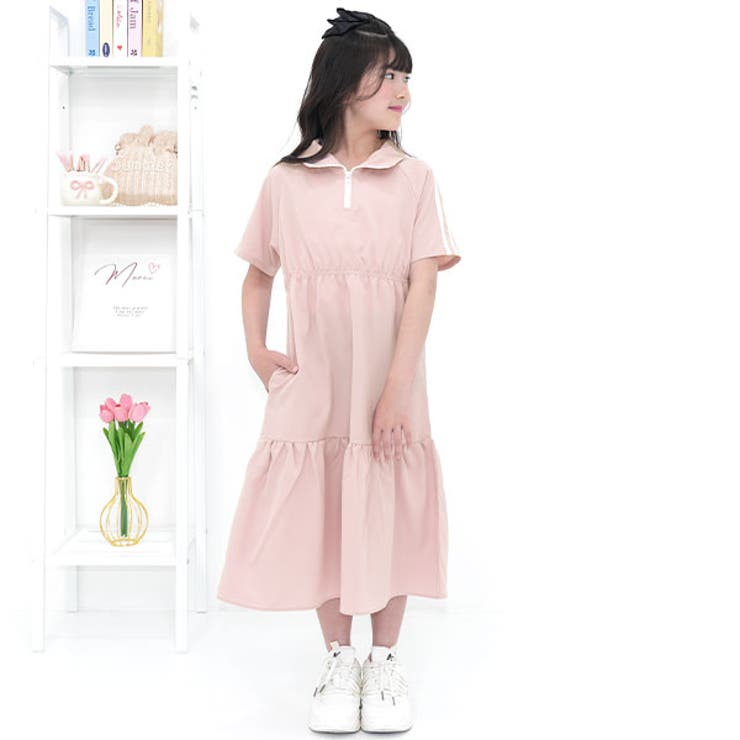 ピンク | ティアードワンピース 襟 衿 | 子供服Bee