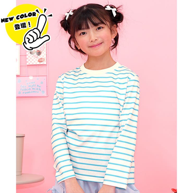 ボーダートップス Tシャツ 長袖[品番：BEEK0002850]｜子供服Bee