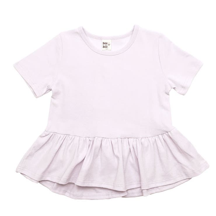 ライトラベンダー | ペプラムトップス 伸縮性 ストレッチ | 子供服Bee