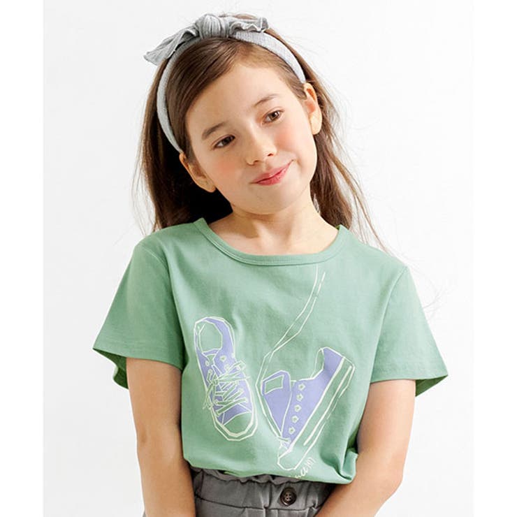 【シューズ×ネイビー】プリント半袖Tシャツ 子供服 キッズ 女の子 男の子 春 夏 秋  韓国子供服[品番：BEEK0000583]｜子供服Bee（コドモフク ビー）のキッズファッション通販｜SHOPLIST（ショップリスト）