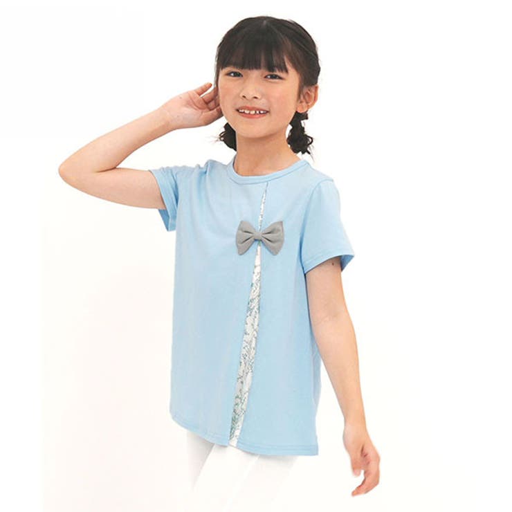 ライトブルー | リボントップス 子供服 キッズ 女の子 春 夏 秋  韓国子供服 | 子供服Bee