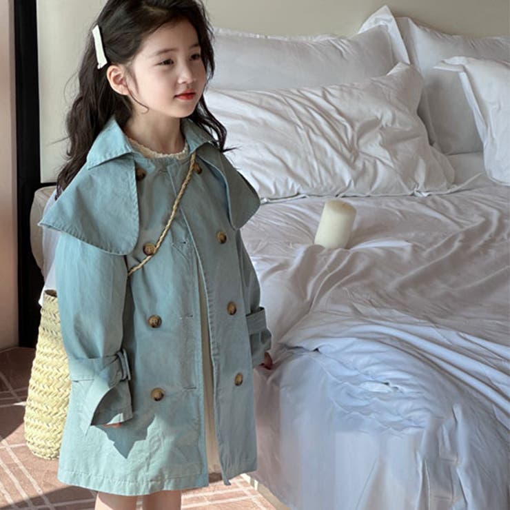 トレンチコート 子供服 キッズ 女の子 春 秋 冬 韓国子供服[品番