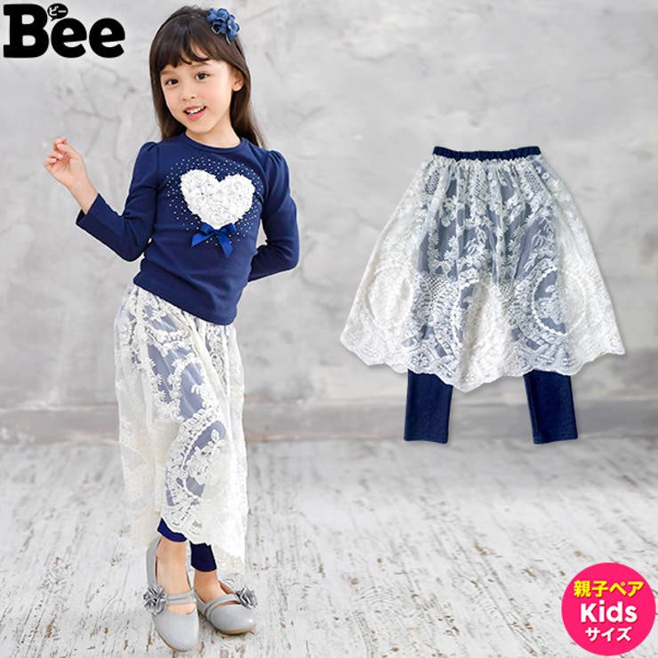 韓国子供服bee デニム風レギパン付きレーススカート 女の子 品番 Beek 子供服bee コドモフク ビー のキッズファッション通販 Shoplist ショップリスト