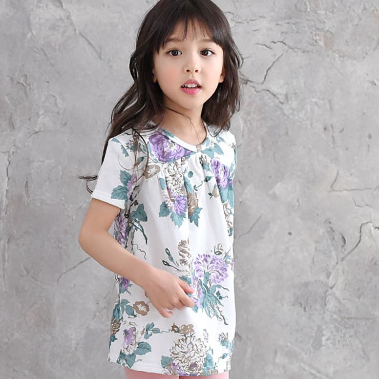 韓国子供服Bee 半袖チュニックワンピース 女の子[品番：BEEK0000485]｜子供服Bee（コドモフク ビー）のキッズ ファッション通販｜SHOPLIST（ショップリスト）