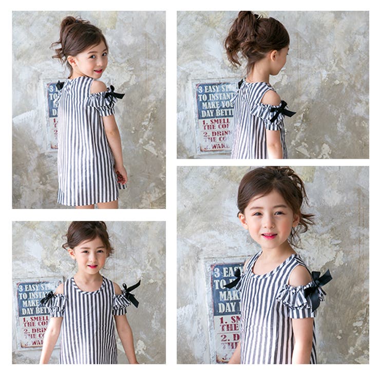 韓国子供服bee オフショルダーワンピース 女の子 品番 Beek 子供服bee コドモフク ビー のキッズファッション通販 Shoplist ショップリスト