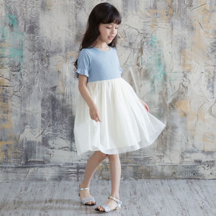 チュール切替ワンピース 子供服 キッズ 女の子 春 夏 秋 ガールズ 無地 品番 Beek 子供服bee コドモフク ビー のキッズファッション通販 Shoplist ショップリスト