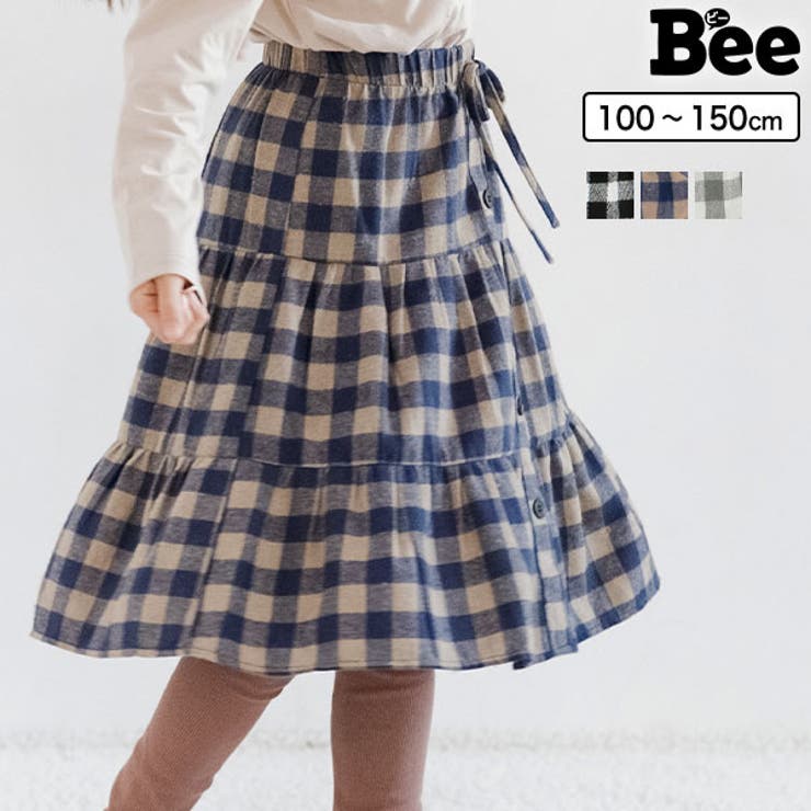 韓国子供服bee ティアードスカート 女の子 激安超特価