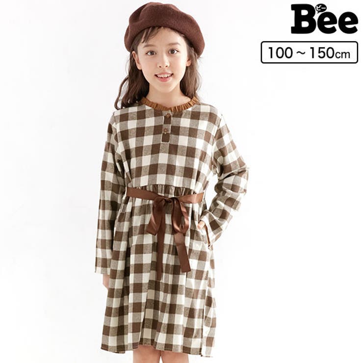 チェック長袖柄ワンピース 子供服 キッズ 女の子 秋 冬 品番 Beek000 子供服bee コドモフク ビー のキッズファッション通販 Shoplist ショップリスト