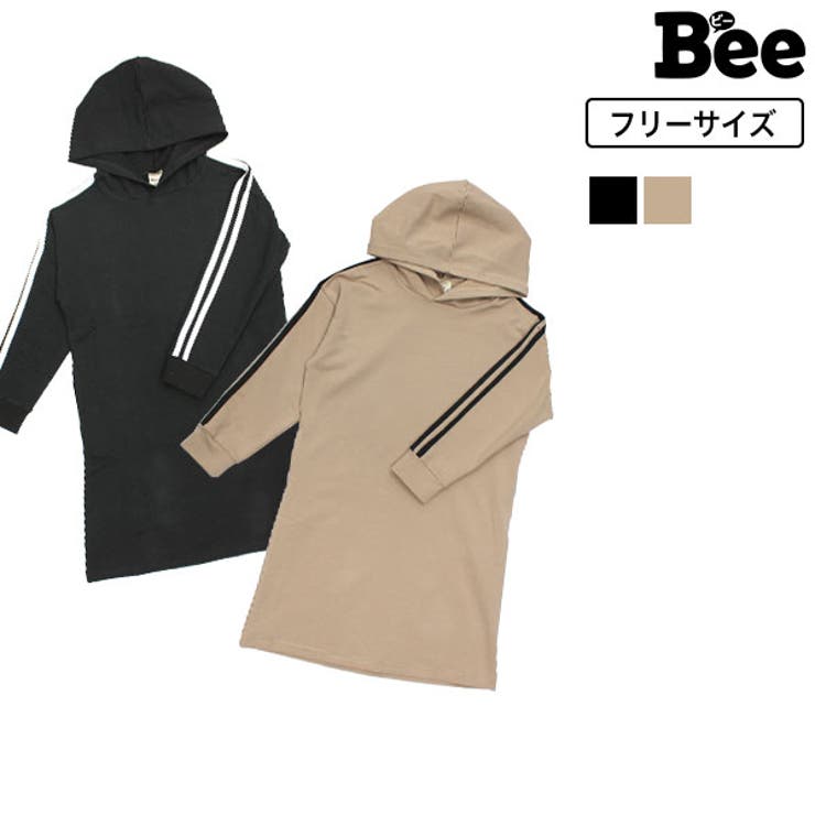 ライン入りパーカーワンピ レディース ママ 春 秋 冬 韓国子供服[品番：BEEK0002967]｜子供服Bee（コドモフク ビー）のキッズ ファッション通販｜SHOPLIST（ショップリスト）