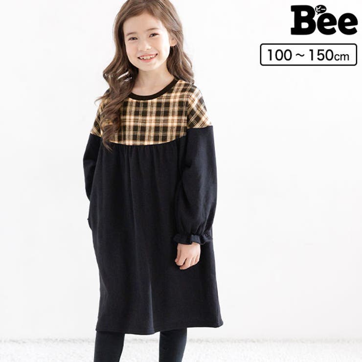 切り替えワンピース 子供服 キッズ 女の子 ガールズ 秋 冬 品番 Beek 子供服bee コドモフク ビー のキッズファッション通販 毎日送料無料 Shoplist ショップリスト