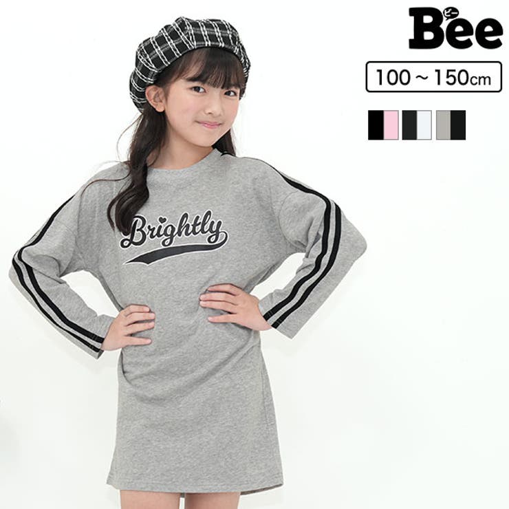 プリントワンピース ライン スウェット風 | 子供服Bee | 詳細画像1 