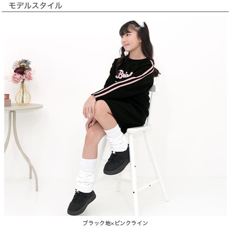 プリントワンピース ライン スウェット風 | 子供服Bee | 詳細画像3 