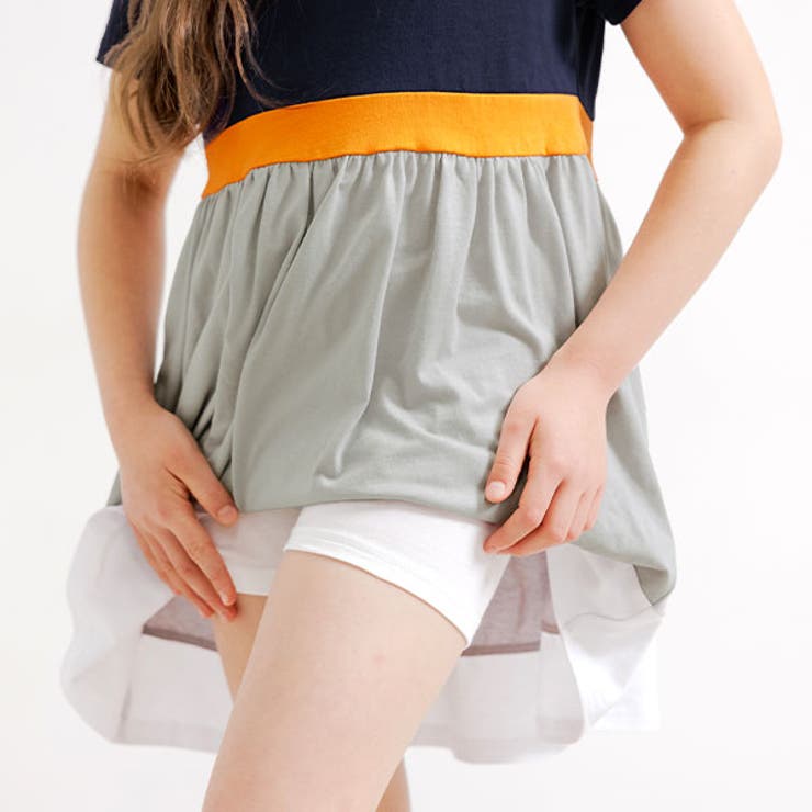 配色半袖ワンピース 子供服 キッズ 女の子 春 夏 秋 韓国子供服 | 子供服Bee | 詳細画像14 