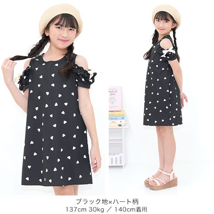 オフショルダーワンピース リボン 肩空き | 子供服Bee | 詳細画像15 