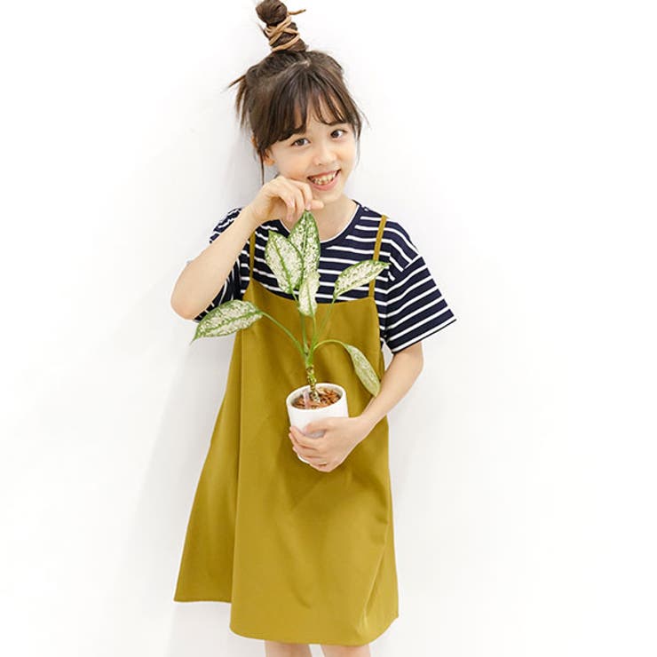 レイヤード風半袖ワンピース 子供服 キッズ | 子供服Bee | 詳細画像7 