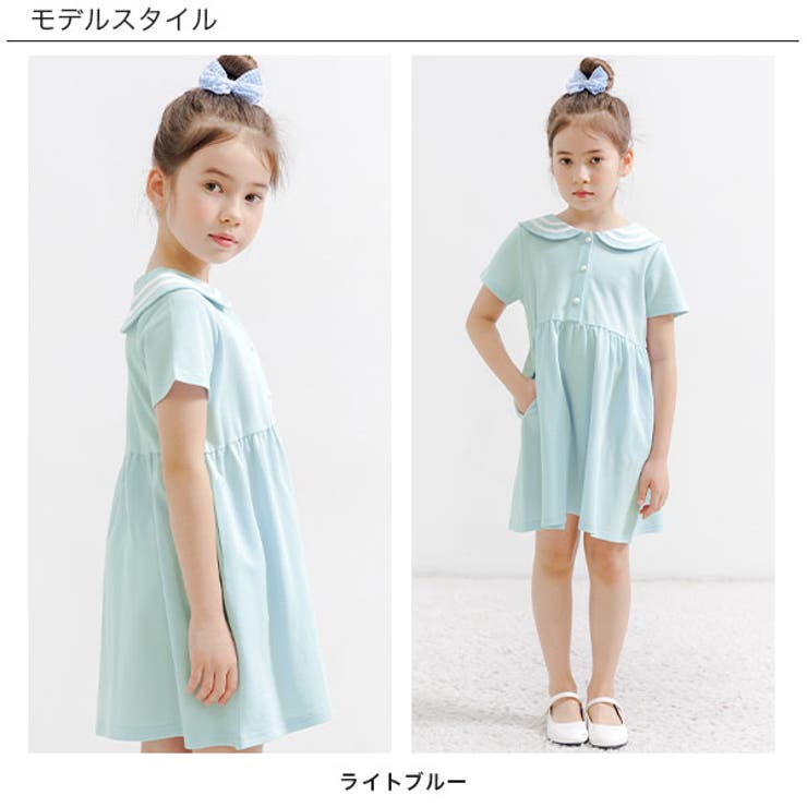 セーラーワンピース 子供服 キッズ 女の子 春 夏 韓国子供服