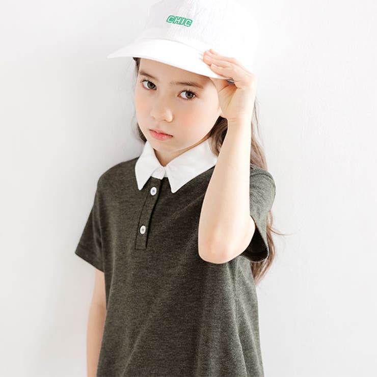 ポロシャツワンピース 子供服 キッズ 女の子 夏 韓国子供服[品番：BEEK0002956]｜子供服Bee（コドモフク ビー）のキッズ ファッション通販｜SHOPLIST（ショップリスト）