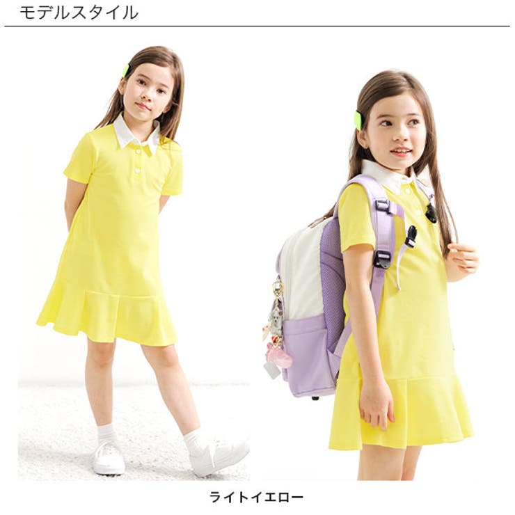 ポロシャツワンピース 子供服 キッズ 女の子 夏 韓国子供服[品番