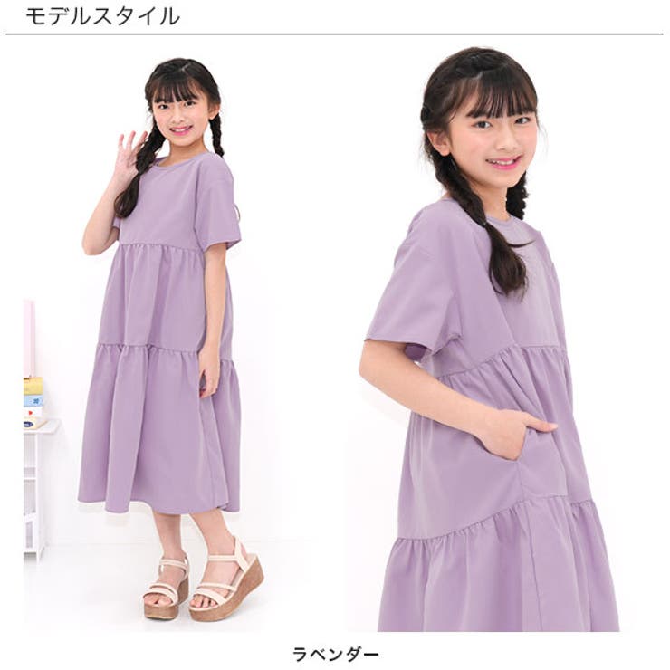 ティアードワンピース 首後ろゴム 無地 | 子供服Bee | 詳細画像11 