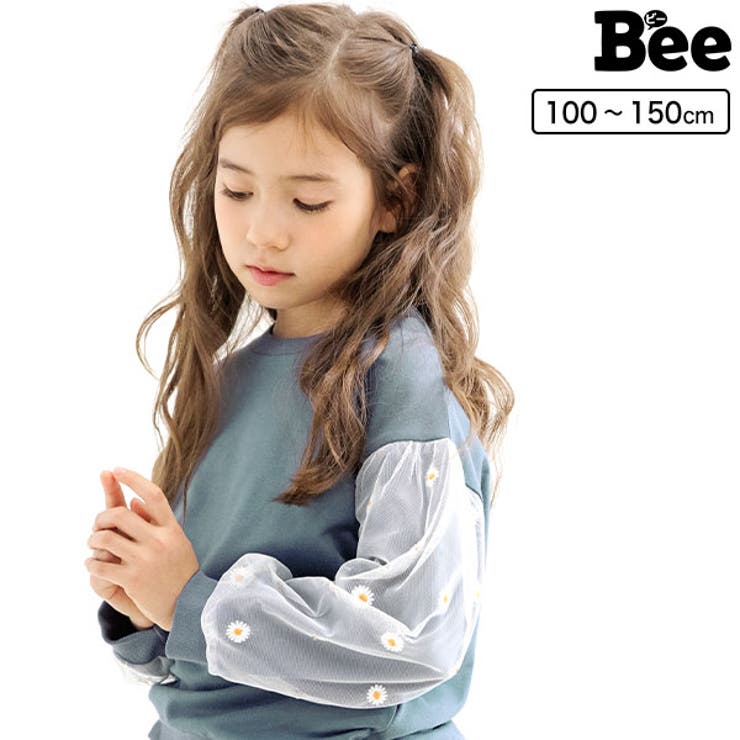 チュール袖トップス 子供服 キッズ[品番：BEEK0003256]｜子供服Bee