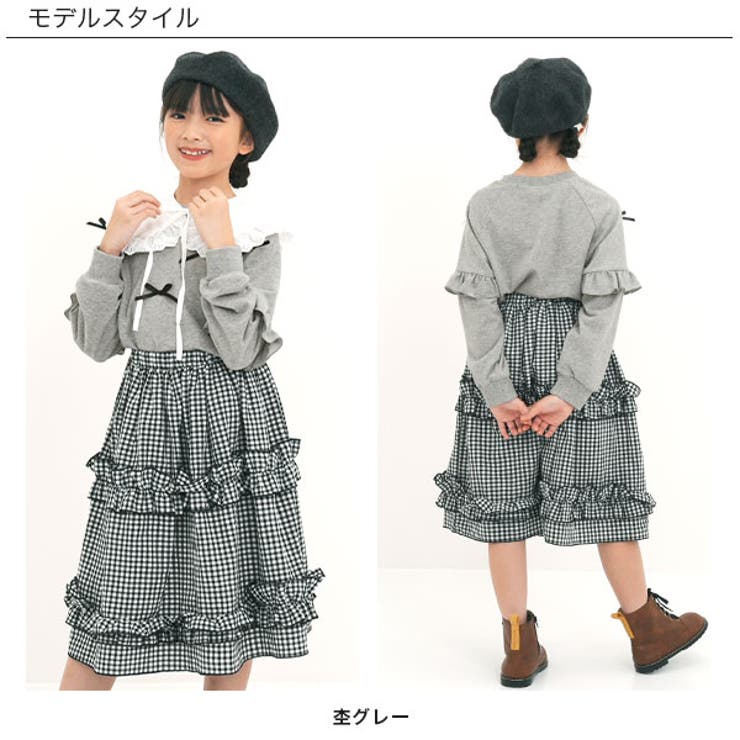 リボン付きトップス 子供服 キッズ 女の子 春 秋 冬 韓国子供服
