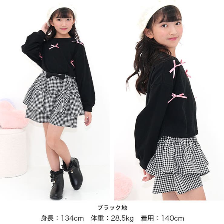 クロップド丈トップス リボン 長袖 | 子供服Bee | 詳細画像13 