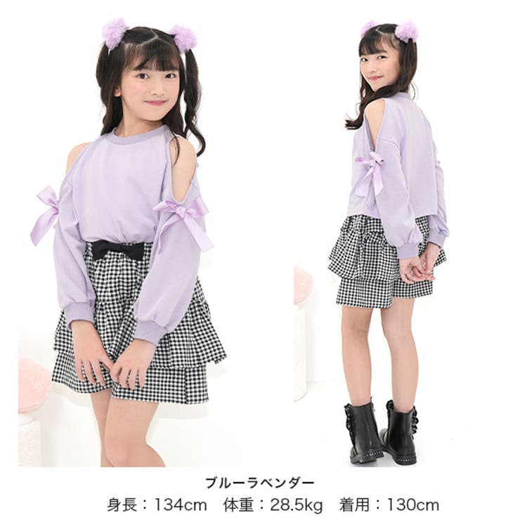 オフショルトップス リボン クロップド丈 | 子供服Bee | 詳細画像4 