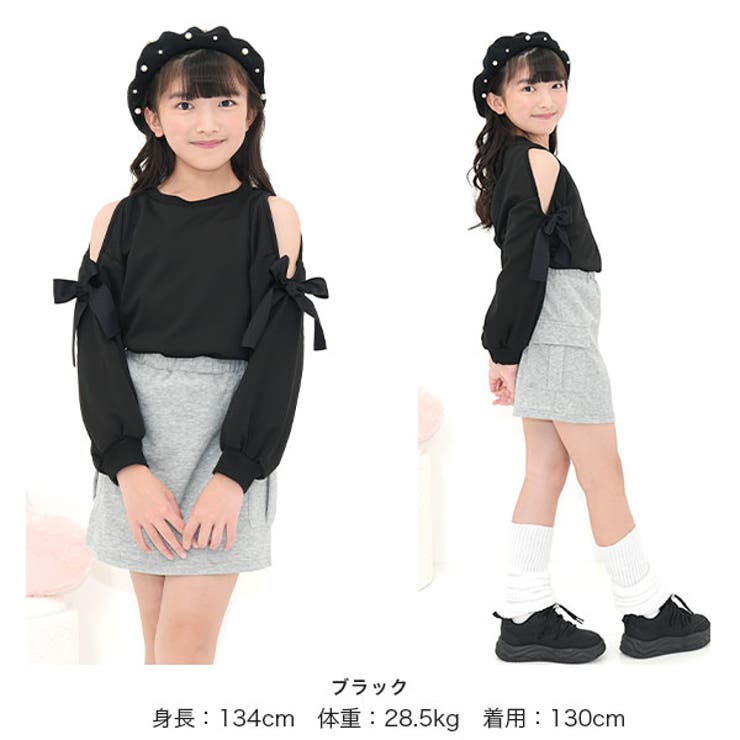 オフショルトップス リボン クロップド丈 | 子供服Bee | 詳細画像7 