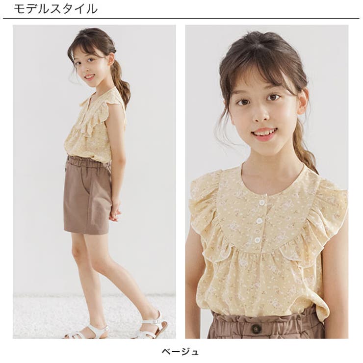 ノースリーブブラウス 子供服 キッズ 女の子 春 夏 韓国子供服 cle