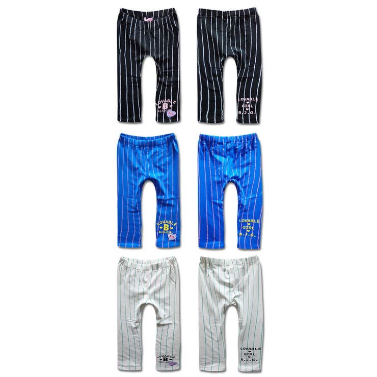 ピンストライプ キッズ レギンス | 子供服バナナ小僧  | 詳細画像2 