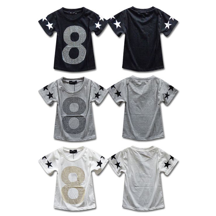 EIGHTラインストーン キッズ Tシャツ | 子供服バナナ小僧  | 詳細画像2 